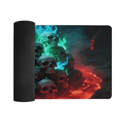 Alfombrilla Extendida Skulls Burning Fire 60x30 cm miniatura 3