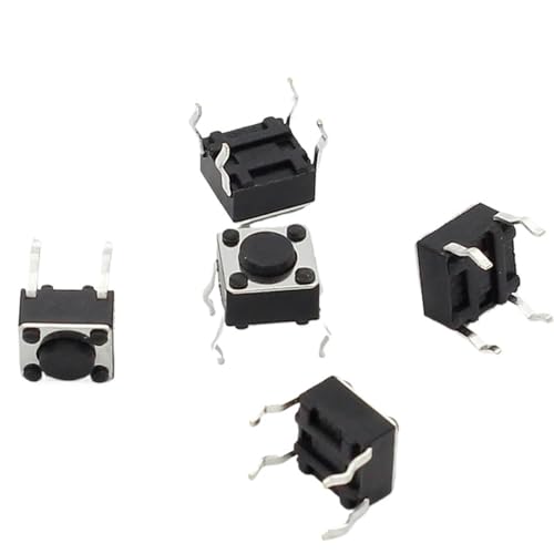 Interruptor de botón táctil G89 de 4 pines y 6x6x4.3 mm con reinicio automático de cobre 50 uds
