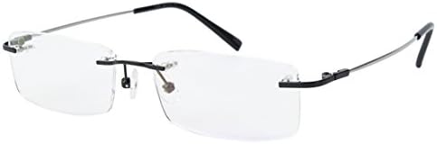 Agstum Titanium Alloy Rimless Blue Light Blocking Glasses for Men Women