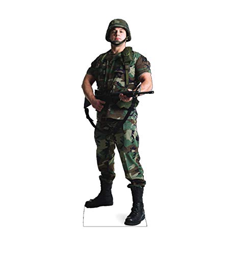 Cardboard People Army Soldier Life Size Cardboard Cutout Standup