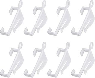 JASLY Plastic Curtain Rail Sliding Hooks for Curtain Decorative Track, 50 Pack