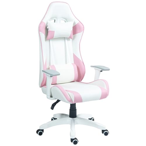 Sillas Gaming Rosa Reclinable Marca HOMCOM