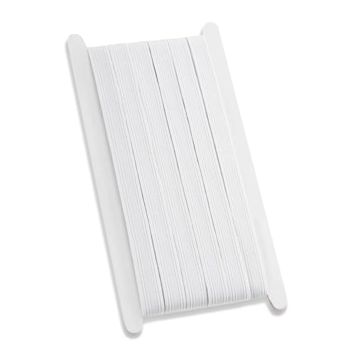 Airisoer 1/2 Inch Elastic Band for Sewing 12 Yard High Elasticity Sewing Elastic Bands for Waistbands Pants Clothes and Crafts DIY White