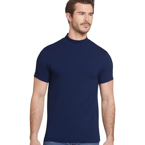 Jockey Men's Baselayer Cotton Stretch Mock Neck Tee, Just Past
