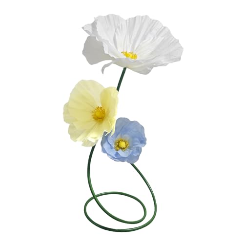 ASDFG Wedding Decorations for Reception, Artificial Giant Flowers for Decoration, Party Banquet Decor,Home Decor,Photographic Props,Shop Window Display 3 Pack (Yellow Blue White)