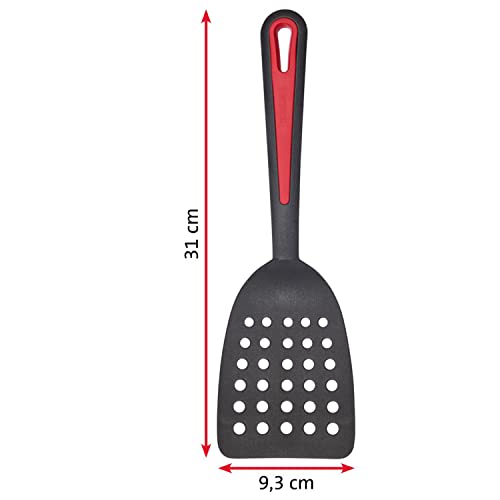 Westmark Pfannenwender, Breite Auflagefläche und speziell abgeflachte Kante, Kunststoff, Gallant, Schwarz/Rot, 29372270, 310 x 93 x 35 mm – Ansicht 5