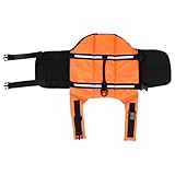 Sarini Hundeschwimmwesten für Boote mit reflektierenden Streifen – verstellbare Hundeschwimmwesten für Sicherheit im Wasser, Schwimmhilfe für Hunde, Orange