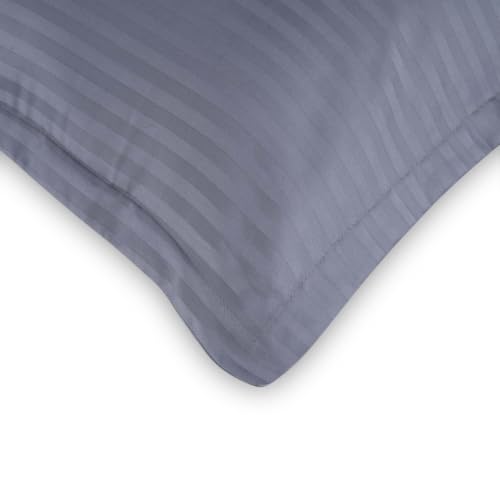 Image of Wakefit 100% Cotton Pillow Cover Set of 2 | 200 TC Soft & Breathable Pillow Cases | King Size 19 x 36 Inch | Skin Friendly, Durable & Gentle Machine Washable | Blue Granite