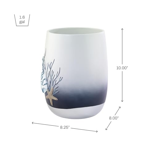 Avanti Linens Blue Lagoon Wastebasket, Multicolor