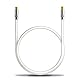 deleyCON 1,5m 4K TV Antennenkabel Koaxialkabel TV-Kabel HDTV FULL HD - IEC-Stecker zu IEC-Buchse - Metallstecker - Analog Digital - Weiß