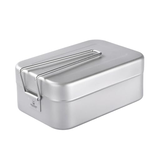 Boîte à déjeuner bento en titane légère pour éviter la vaisselle lourde