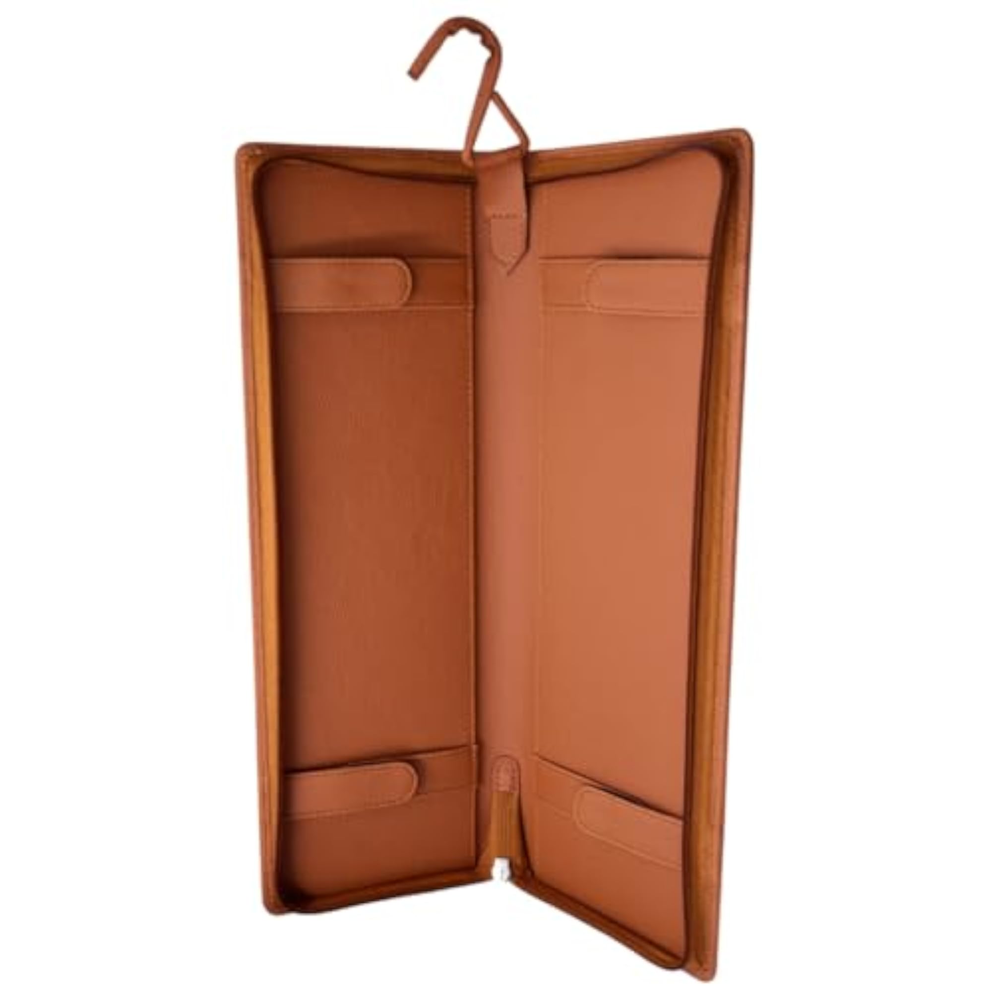 Premium PU Leather Men's Formal Tie Case with Zip Closure