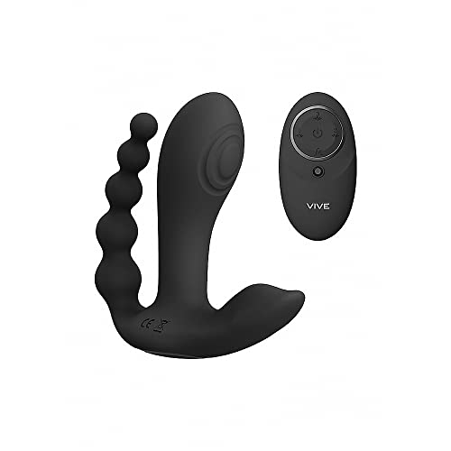 Shots Vive - Kata Pulse Wave & Vibrating Double Penetration Vibrator - Black