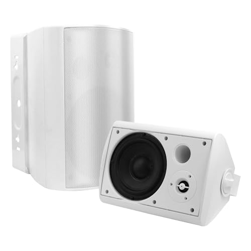 STUDIOFINIX 6.5 Inches Indoor Outdoor Bluetooth Speakers Waterproof Wired Wall Mount Active Speakers...