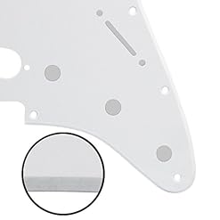 Fleor SSS Pickguard avec 52 mm (3 Pièces) Pickup couvertures/2t1 V Bouton de commande/Conseils pour Stratocaster Guitare de remplacement 1ply, white - Les Beatles, Paul McCartney, John Lennon, RIngo Starr, George Harrison Fleor SSS Pickguard avec 52 mm (3 Pièces) Pickup couvertures/2t1 V Bouton de commande/Conseils pour Stratocaster Guitare de remplacement 1ply, white – Image 4
