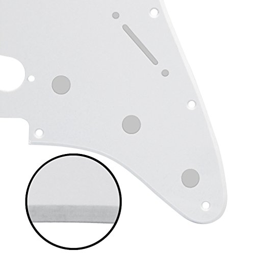 Fleor SSS Pickguard avec 52 mm (3 Pièces) Pickup couvertures/2t1 V Bouton de commande/Conseils pour Stratocaster Guitare de remplacement 1ply, white - Les Beatles, Paul McCartney, John Lennon, RIngo Starr, George Harrison Fleor SSS Pickguard avec 52 mm (3 Pièces) Pickup couvertures/2t1 V Bouton de commande/Conseils pour Stratocaster Guitare de remplacement 1ply, white – Image 5