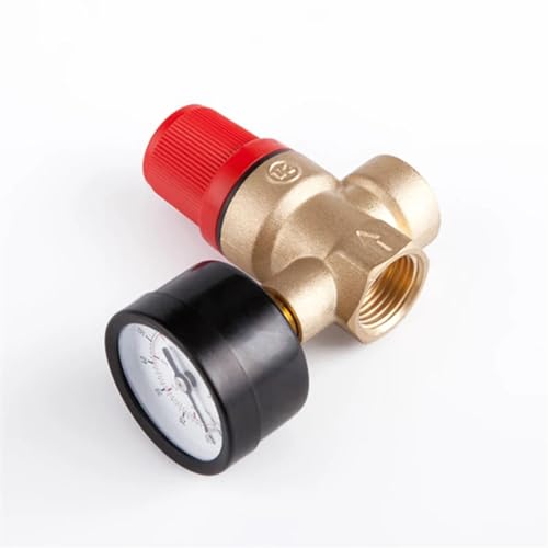 Válvula de seguridad de 1/2 pulgada con manómetro y escape de rosca hembra 3