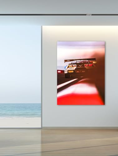 Tableau Plexiglas Corvette C7.R resolu decoration murale salon terne