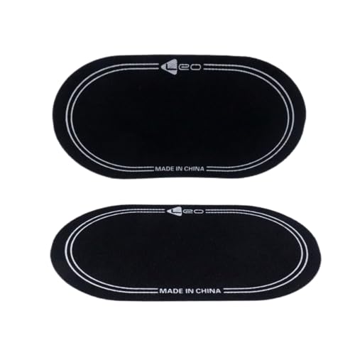CashBeat 2Pcs High-Strength Fiber Bass Drum Double Pedal Patch, 6.1" x 3.5" Self-Adhesive Drumhead Mute Pad, Durable & Effective Percussion Accessories for Replacement Kick Drum, Black