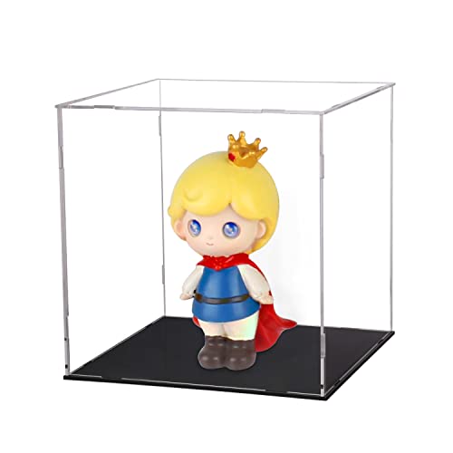 Image of Evron Display Case for Collectibles Assemble Clear Acrylic Box Alternative Glass Case for Display Action Figures Home Storage & Organizing Toys (3x3x3 inch; 7.5x7.5x7.5 cm)