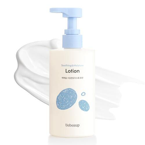 BEBESUP- Daily Hydration Baby Lotion | Korean Skincare for Sensitive &amp; Atopic Skin 100-Hour Hydration Organic Rice &amp; Ceramide Formula Hypoallergenic Fast Absorbing 10.14 fl. oz