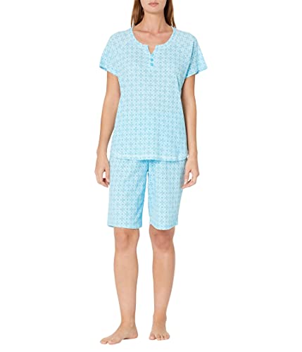 Karen Neuburger Womens Short Sleeve Bermuda Pajama Set Morocantle SM