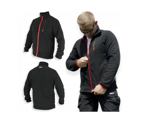 Dedra Veste en maille polaire, Taille : M, Couleur : Noir, 100% polyester, Grammage : 280 g/m², trois poches zippées dont une poche poitrine, cordon de serrage réglable à la taille