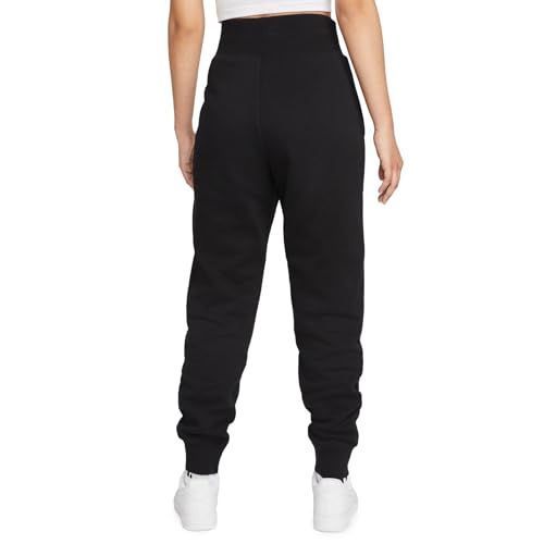 Nike Sportswear Phoenix Fleece Women's High-Waisted Joggers, Black/Sail, XS Regular US2