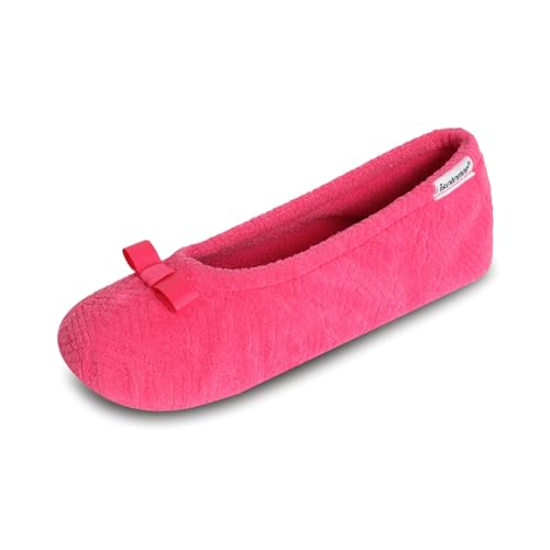 Image of isotoner Women's Diamond Microterry Ballerina Slippers