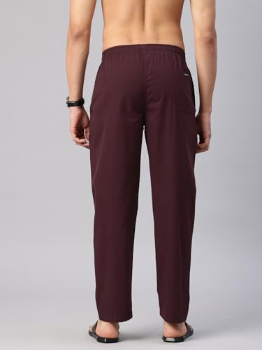 Image of Majestic Man Men Mid Rise Comfort Fit Solid Pure Cotton Casual Style Lounge Pants