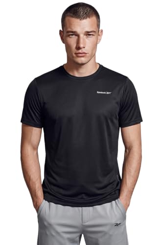Reebok Men's Polyester Gym T-Shirt - Moisture Wicking Sports T-Sh...