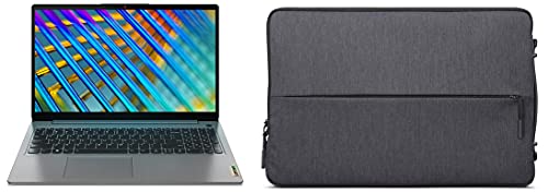 Image of Lenovo IdeaPad Slim 3 2021 11th Gen Intel i5 15.6 inch(39.62cms) FHD IPS Thin & Light Laptop 4side Narrow Bezel(8GB /512GB SSD /Win10 /MSO19 /Arctic Grey /1.65Kg), 82H800RFIN 15.6 inch Urban Laptop Sleeve