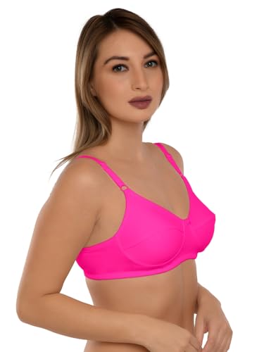 Image of Daisy DEE Women's Cotton Seamed Non-Wired Regular Straps Full Coverage Non-Padded Bra - NSHTL