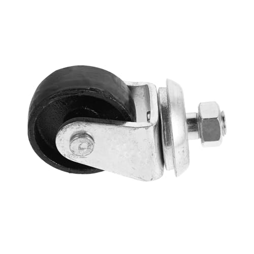 Roue robuste métallique pour cric de sol avec axe rotatif de 16 mm Zerodeko