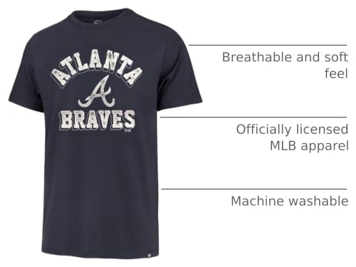 Image of 47 Men's MLB Unmatched Franklin Team Color Arched Wordmark Primary Logo Short Sleeve Baseball T-Shirt