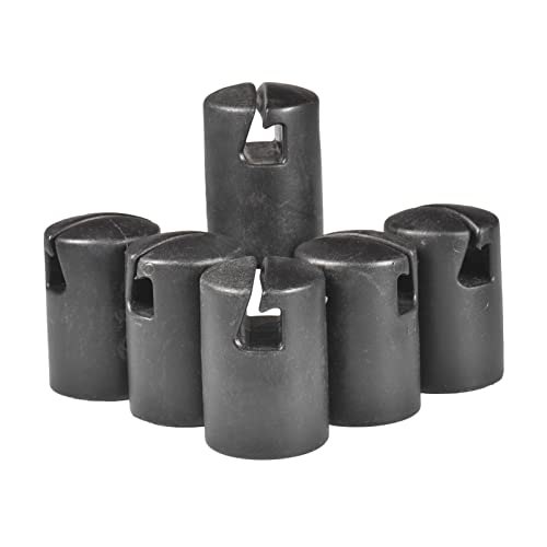 Supatmul 6 Stück Trampolin Kappen, 1,26'' Trampolin Endkappen Pfostenkappen Für Netzstangen Trampolins, G Förmige Trampolin Abschlusskappen Kappen Ersatzteil Für Trampolin Gehäusestangen, Schwarz