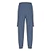 Mens Casual Sweatpants Loose Fit Pants Fashion Drawstring Elastic Waist Joggers Cuffed Trousers with Zipper Pockets Navy