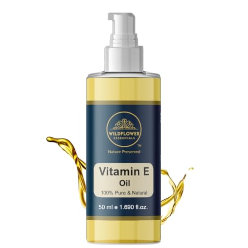 Vitamin E Oil Cold Pressed 100% Pure & Natural (50 ml) For Face, Hair, Skin, Body