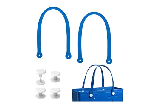 Image of Replacement Straps for Large Rubber Beach Bag, Replacement Handles with 4 Snaps for Rubber Beach Bag, EVA Bag Strap Replacement, Beach Bag Repair Kit