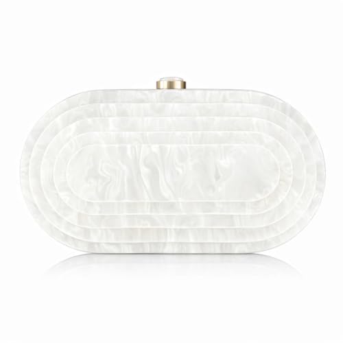 Image of Acrylic Bubble Bag Luxury Marble Clutch Evening Purses for Women Glitter Handbag for Wedding Party Prom