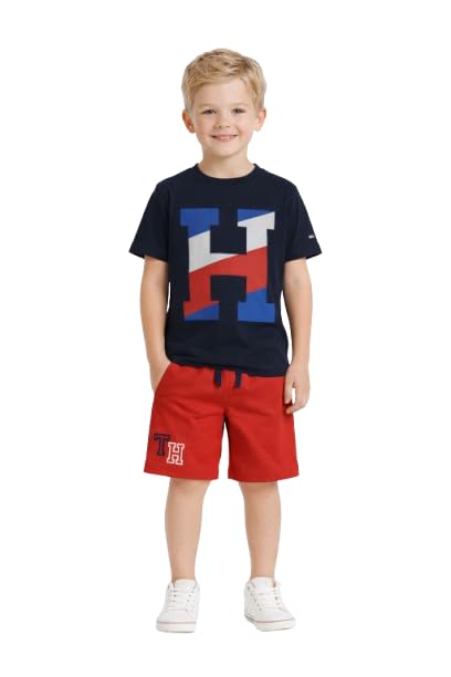Image of T+D Unisex Kids Clothing Set Tshirt & Shorts - Half Sleeve T-shirt & Half Pant for Boys