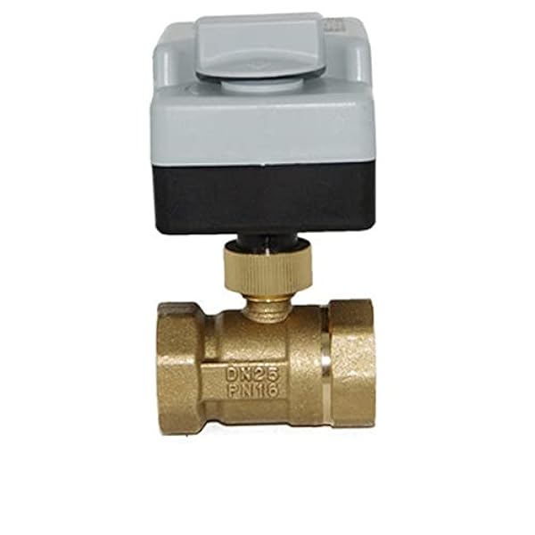 Elektrisk vattenflödesbrytare boll 3 envägs bouchon ventil tvåvägs tretrådig tvåstyrning AC220V intern gängspik hvac-verktyg reducerande ventil vattentryckavlastningsregulator (storlek: 2-vägs DN25, färg