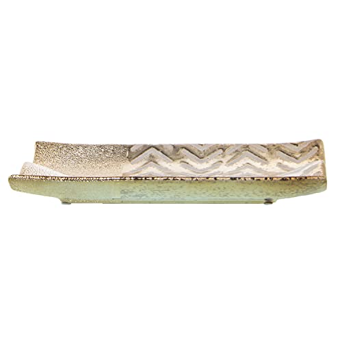 Plat rectangle en céramique dorée chic pour sublimer vos tables de fête - 4