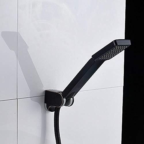 Long Outlet Bañera Grifo Montado En La Pared De La Pared Larga Del Fregadero Del Fregadero Con Soporte De Plástico De Ducha Manual Al Estilo De Bronce Negro A