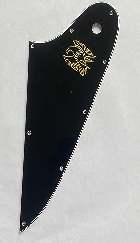 Vattea For Gibson Firebird ゴールドロゴ ギターピックガード(3層ブラック-1)