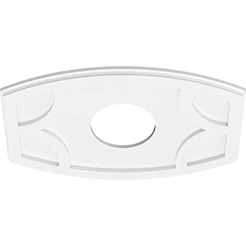 Image of Ekena Millwork CMP22X14KY-06000 Kailey Architectural Grade PVC Contemporary Urethane Ceiling Medallions 22 inchW x 14 5 /8 inchH x 6 inchID x 11 3 /4 inchC x 1 inchP