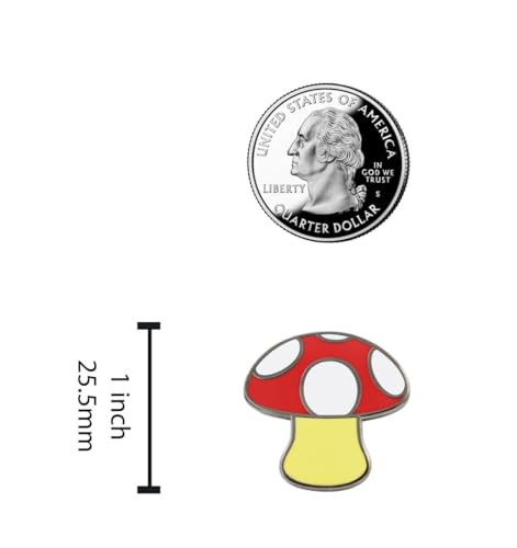 Image of Real Sic Emoji Mushroom Pin Iconic Mushroom Design - Mystic Mushroom Pin for Backpacks, Jackets, Hats, Bags & Tops