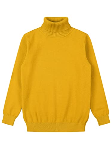 JEATHA Boys Girls Warm Ribbed Pullover Sweater Long Sleeve Turtleneck Cable Knitted Shirts Thermal Tops3
