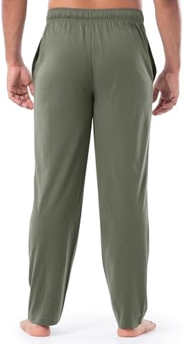 Fruit of the Loom Men's 1-Pack Extended Sizes Jersey Knit Sleep Pant, Dark Green, Large