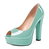 Hochhackige Pumps: Diese atemberaubenden High Heel Pumps verfügen über einen raffinierten 5,5-Zoll-Absatz mit einem Plateau von 1,5 Zoll, das jedem Outfit Höhe und Eleganz verleiht. Groß für eine Nacht aus, ein Datum, oder eine besondere Partei, schaffen sie eine schmeichelhafte Silhouette, während Sie stilvoll und selbstbewusst den ganzen Tag oder Nacht zu halten.